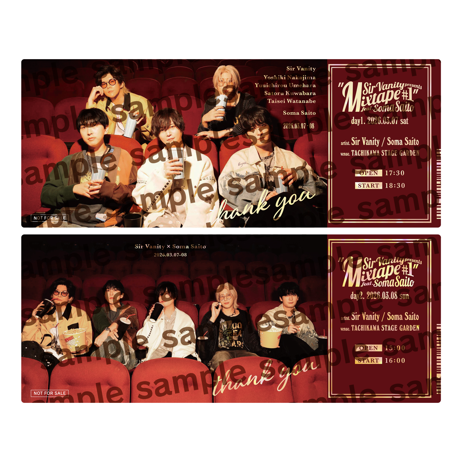 Sir Vanity “Mixtape#1”Soma Saito チケット Sir Vanity